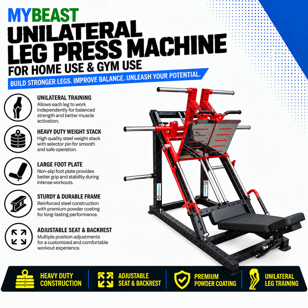 Unilateral Leg Press Machine