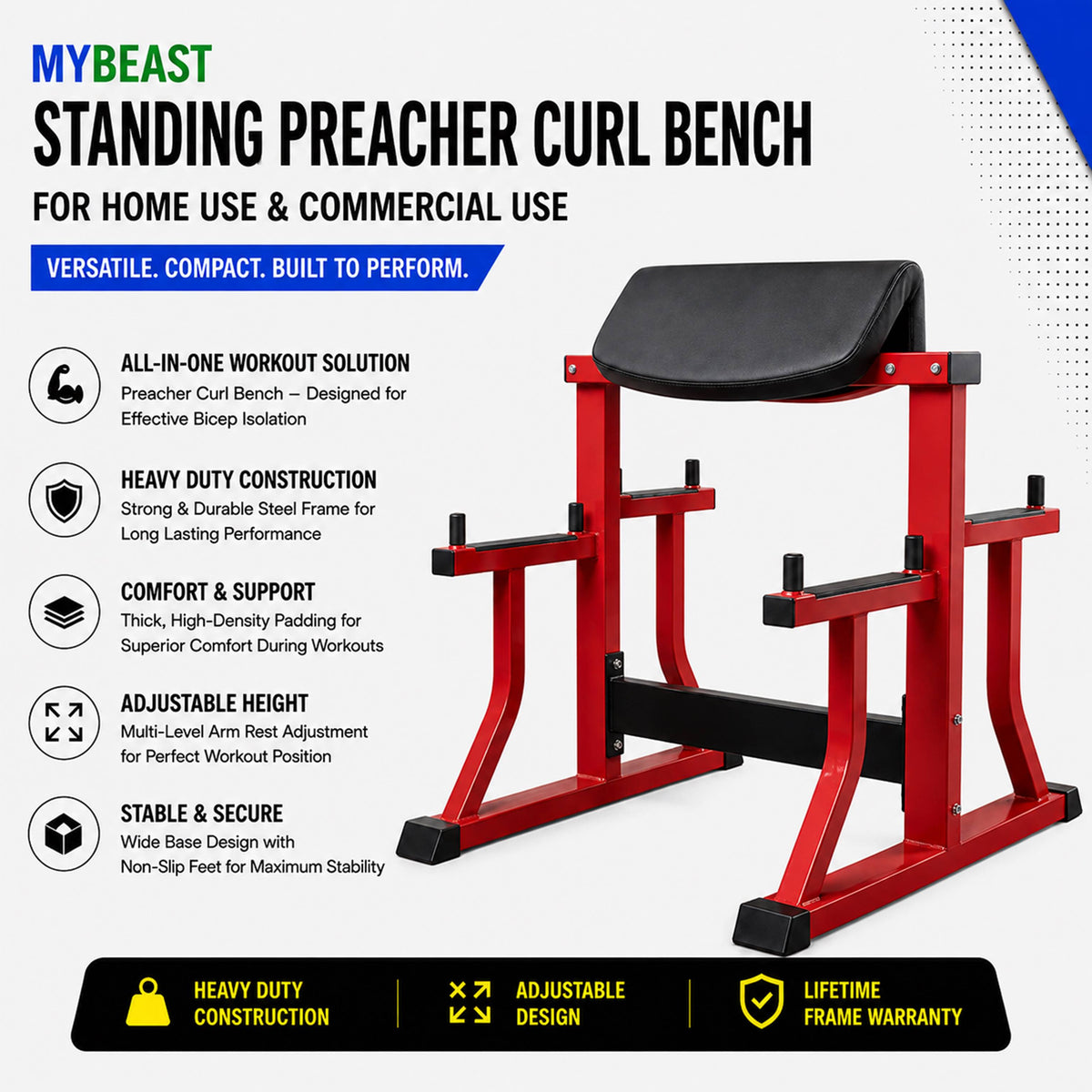 Standing Preacher Curl Bench